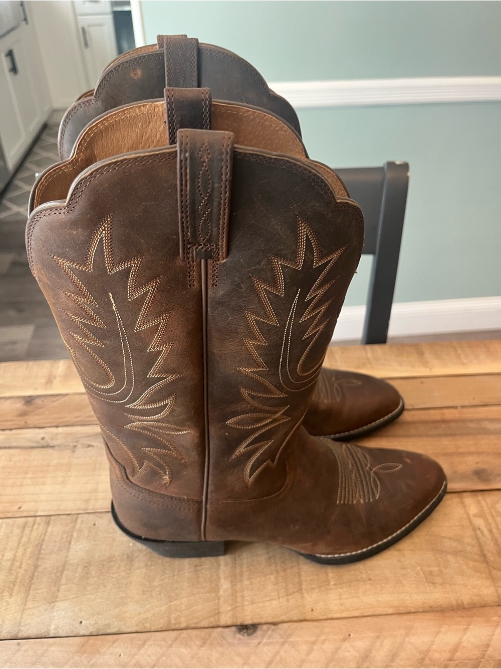 ARIAT Heritage Performance Western Boots Round Toe Size 8.5C (Wide) Brown Leathe - Picture 4 of 9
